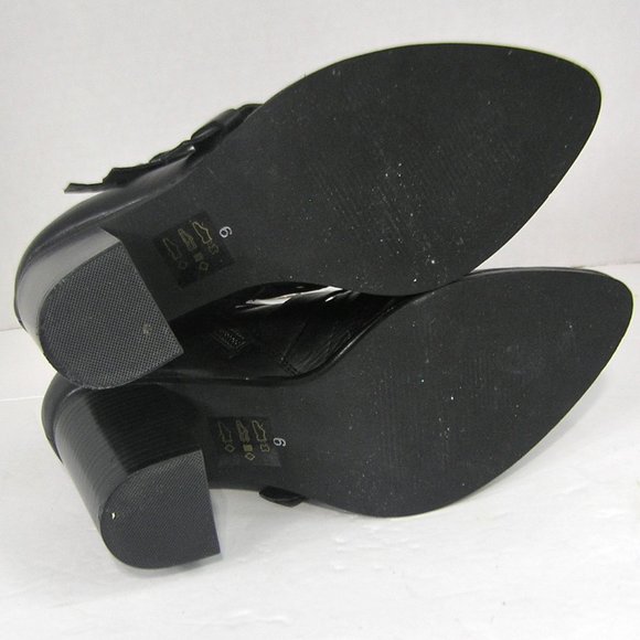 STEVE MADDEN HUMBLE BLACK LEATHER BOOTS SIZE 6 - Picture 10 of 15